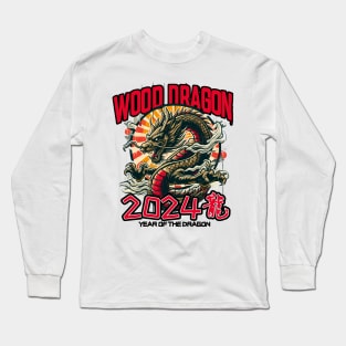 Chinese New Year 2024 Wood Dragon Long Sleeve T-Shirt